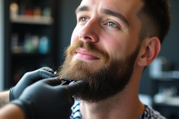 Precision beard trim and sculpting at Sage & Shear Flushing Avenue